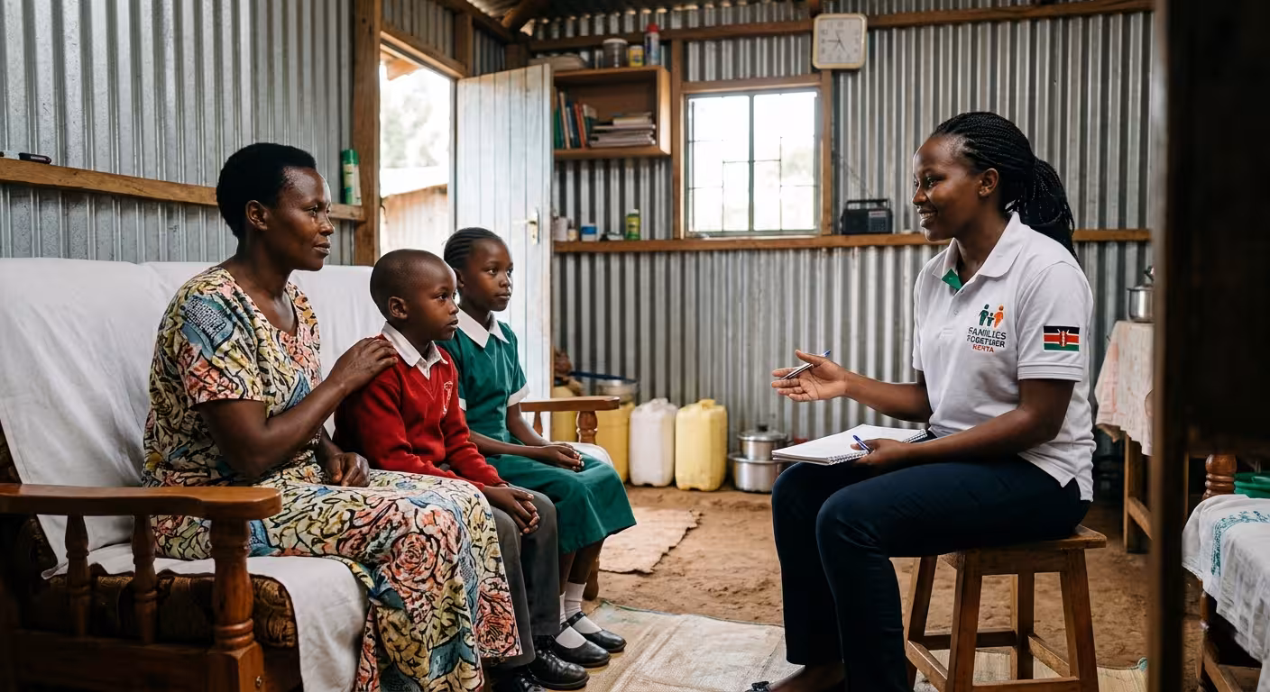Vulnerable families in Kenya receiving empowerment and support